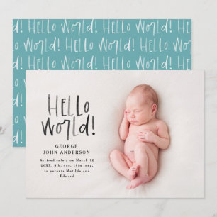 Anuncio Nacimiento de una tipografía de moda mínima modern