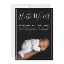 Nacimiento del bebé de la foto mundial de Hello