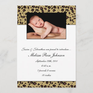 Anuncio Nacimiento del bebé del guepardo