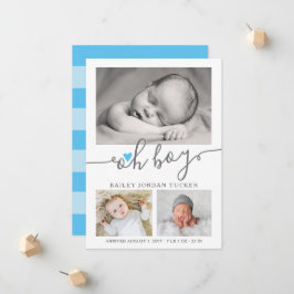 Anuncio Nacimiento del Collage de fotos del cielo azul