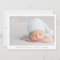 Nacimiento del guión moderno de foto de niño bebé