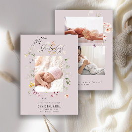 Anuncio Nacimiento del recién nacido Collage de fotos de F