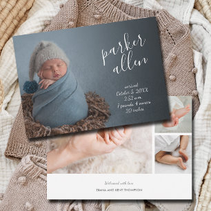 Anuncio Nacimiento moderno de Collage de fotos infantil