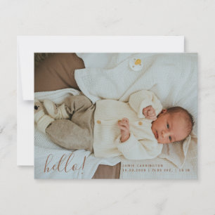 Anuncio Nacimiento moderno de foto bebé
