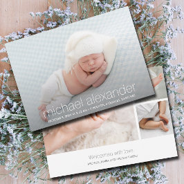 Anuncio Nacimiento moderno de foto bebé