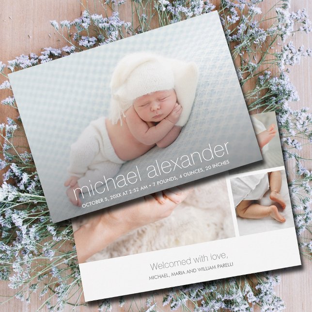 Anuncio Nacimiento moderno de foto bebé (Subido por el creador)