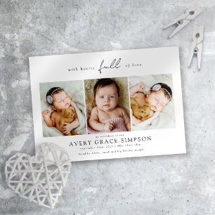 Anuncio Nacimiento moderno de tres bebes fotográficas