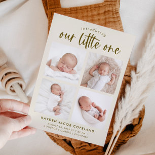 Anuncio Nacimiento multifoto de nuestra pequeña crema