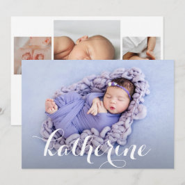 Anuncio Nacimiento simple de Collage de fotos