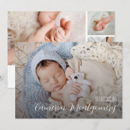Anuncio Nacimiento simple de varios Collages de fotos