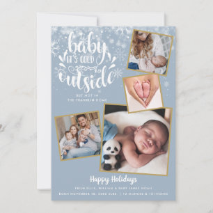 Anuncio Nació el bebé, está frío afuera 4 fotos Navideñas 