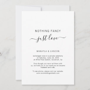 Anuncio Nada Fancy Just Love Photo Boda Elopement