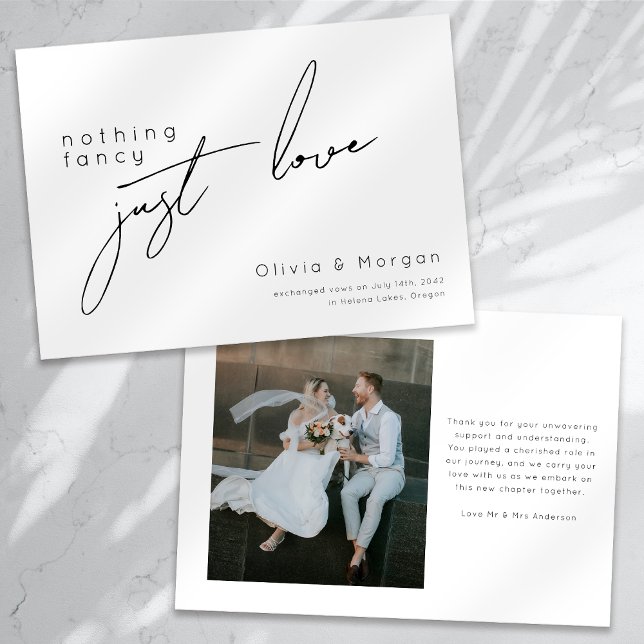 Anuncio Nada Fancy Just Love Script Photo Boda (Subido por el creador)