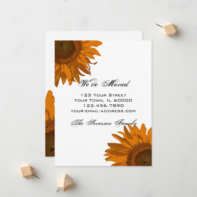 Anuncio Naranja brillante girasoles cambio de dirección (Anverso/Reverso In Situ)