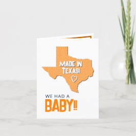Anuncio Naranja Herringbone hecho en Texas Photo Baby