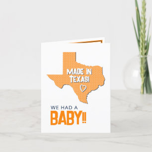 Anuncio Naranja Herringbone hecho en Texas Photo Baby