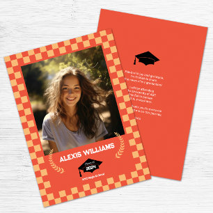 Anuncio Naranja Personalizado de tablero de ajedrez Foto