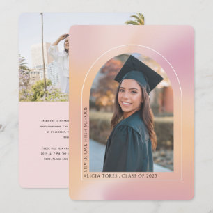 Anuncio Naranja rosa Gradiente estético, graduación de fot