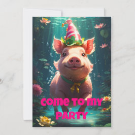 Anuncio Natación de cerdo en Gorra fiesta