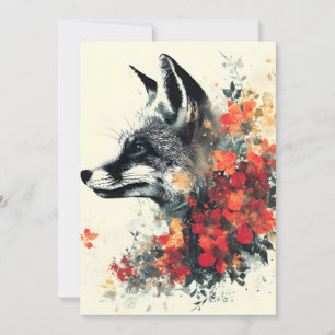 Anuncio Naturaleza de vida silvestre Boho Floral Fox