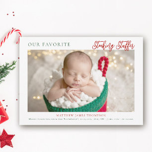 Anuncio Navidades aletean a Stuffer Red Green Photo Baby