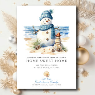 Anuncio Navidades costeros de Snowman mudándose de Invitac