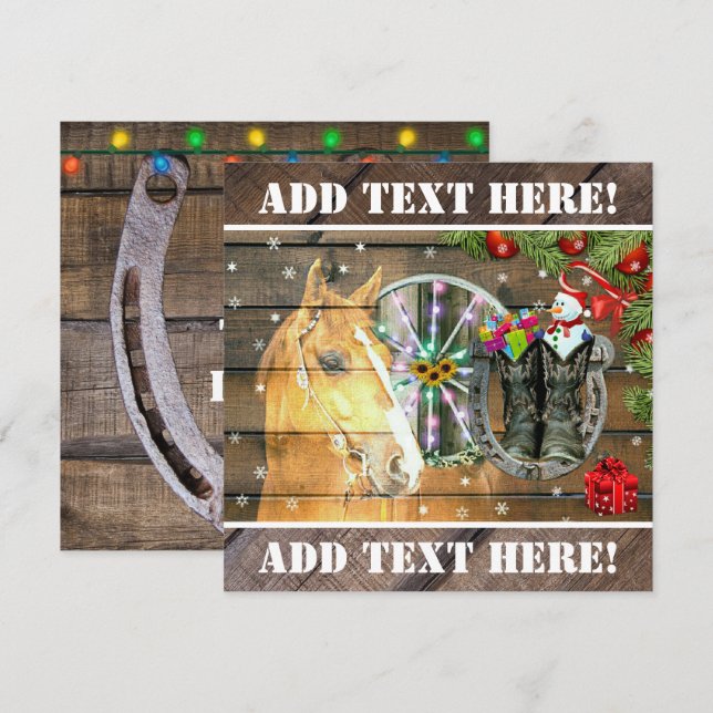 Anuncio Navidades Cowboy Boots Garland (Anverso / Reverso)