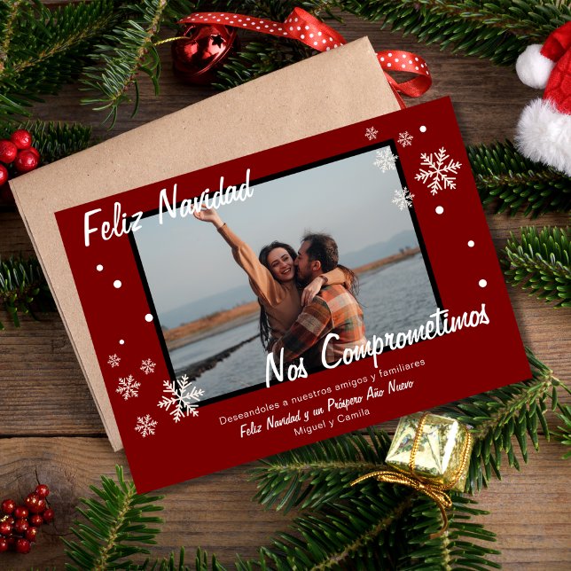 Anuncio Navidades de copos de nieve rojos de compromiso in (Subido por el creador)