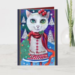 Anuncio Navidades de corte gato con texto personalizado