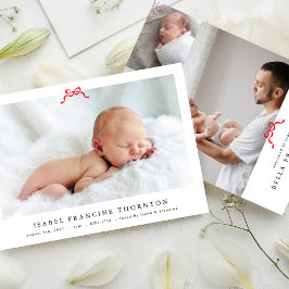 Anuncio navidades de foto simple del arco rojo