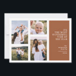 Anuncio Navidades de tiempo más maravillosos multifoto<br><div class="desc">Moderno,  gráfico mínimo navidades tarjeta multifoto de vacaciones. Diseño gráfico moderno de 4 fotos con la mayor maravillosa época del año</div>