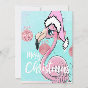 Anuncio Navidades Flamingo Blue Pink Greet