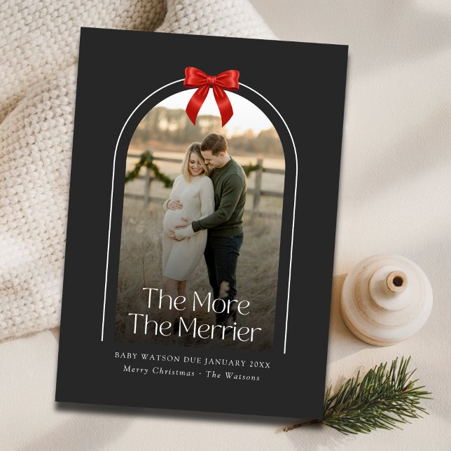 Anuncio Navidades fotográficos Red Bow Arch Embarazo (Subido por el creador)