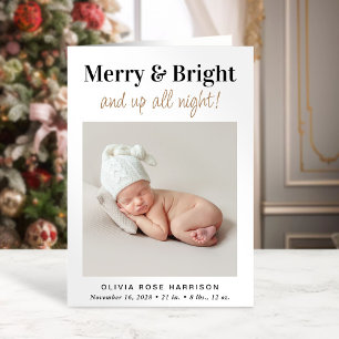 Anuncio Navidades Merry Bright Photo Holiday Birth