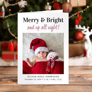 Anuncio Navidades Merry Bright Photo Holiday Birth