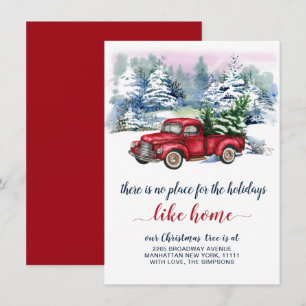 Anuncio Navidades rojos vintage de la granja de camiones d