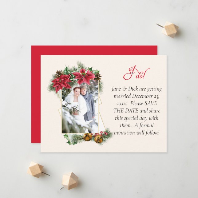 Anuncio Navidades rusos fotografian Save the Date (Anverso/Reverso In Situ)