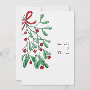 Anuncio Navidades Rustic Mistletoe Watercolor de la mano p