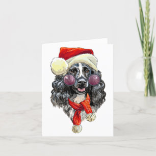 Anuncio Navidades spaniel dog guardar la fecha