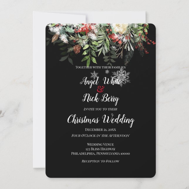 Anuncio Navidades verdes/copos de nieve/Boda de vacaciones (Anverso)