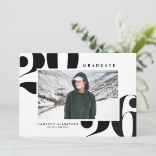 Anuncio Negrita tipografía foto graduación 2025 negro