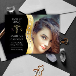 Anuncio Negro |Grado de Enfermería RN de Ola de Grado de O