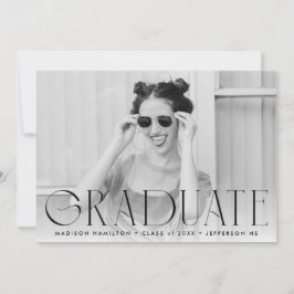 Anuncio Negro | Graduación de fotos simple y moderna