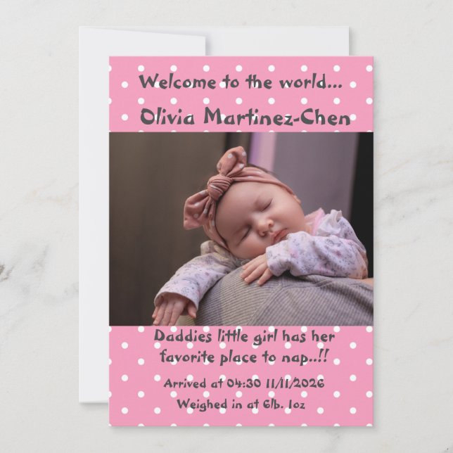 Anuncio Nena Nueva Llegada (Anverso)