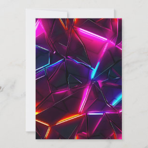 Anuncio Neón Geométrico Abstracto Futurista Ciberpunk