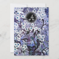 NIDO DE PÁJARO, FLORES DE PRIMAVERA AZUL BLANCO MO