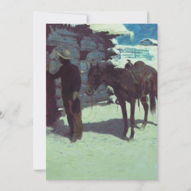 Anuncio Nieve de invierno de caballos y bovinas (Anverso)