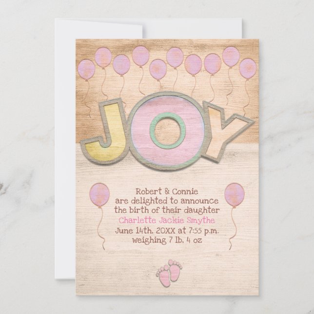 Anuncio Niña bebé recién nacida (Anverso)