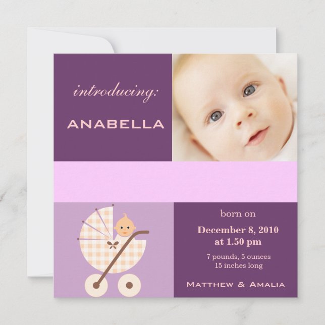 Anuncio Niña recién nacida (Anverso)