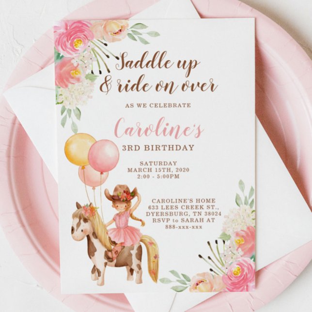 Anuncio Niñita con silla de bebé invitando al cumpleaños (Subido por el creador)